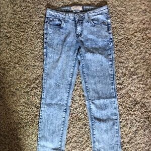 Y2K Acid Wash Skinny Jeans Size 0